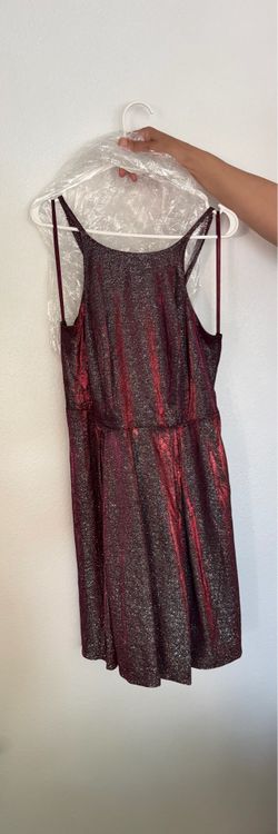 Red burgundy short dress