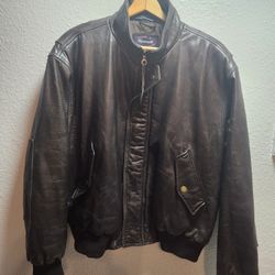 Faconnable Albert Goldberg Designed Leather Jacket- L