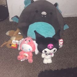 Hello Kitty Pokémon Plushies And A Squishmellow
