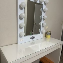 Vanity Mirror And Desk