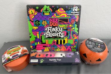 Authentic Needoh Halloween Funky Frights Advent Calendar Dumpling Squishy Bundle