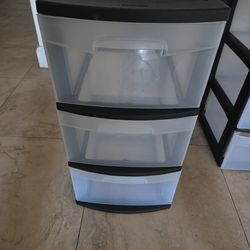 Sterilite 3 Drawer Cart Black