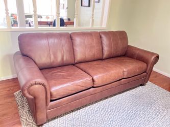 Ethan Allen Leather Couch
