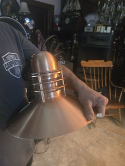Vintage Louis Poulsen Nyhvan Copper Pendant Light. e