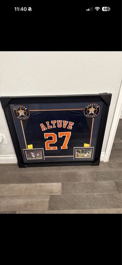 Astros Jose Altuve Authentic Signed Nike Framed Jersey Autographed JSA