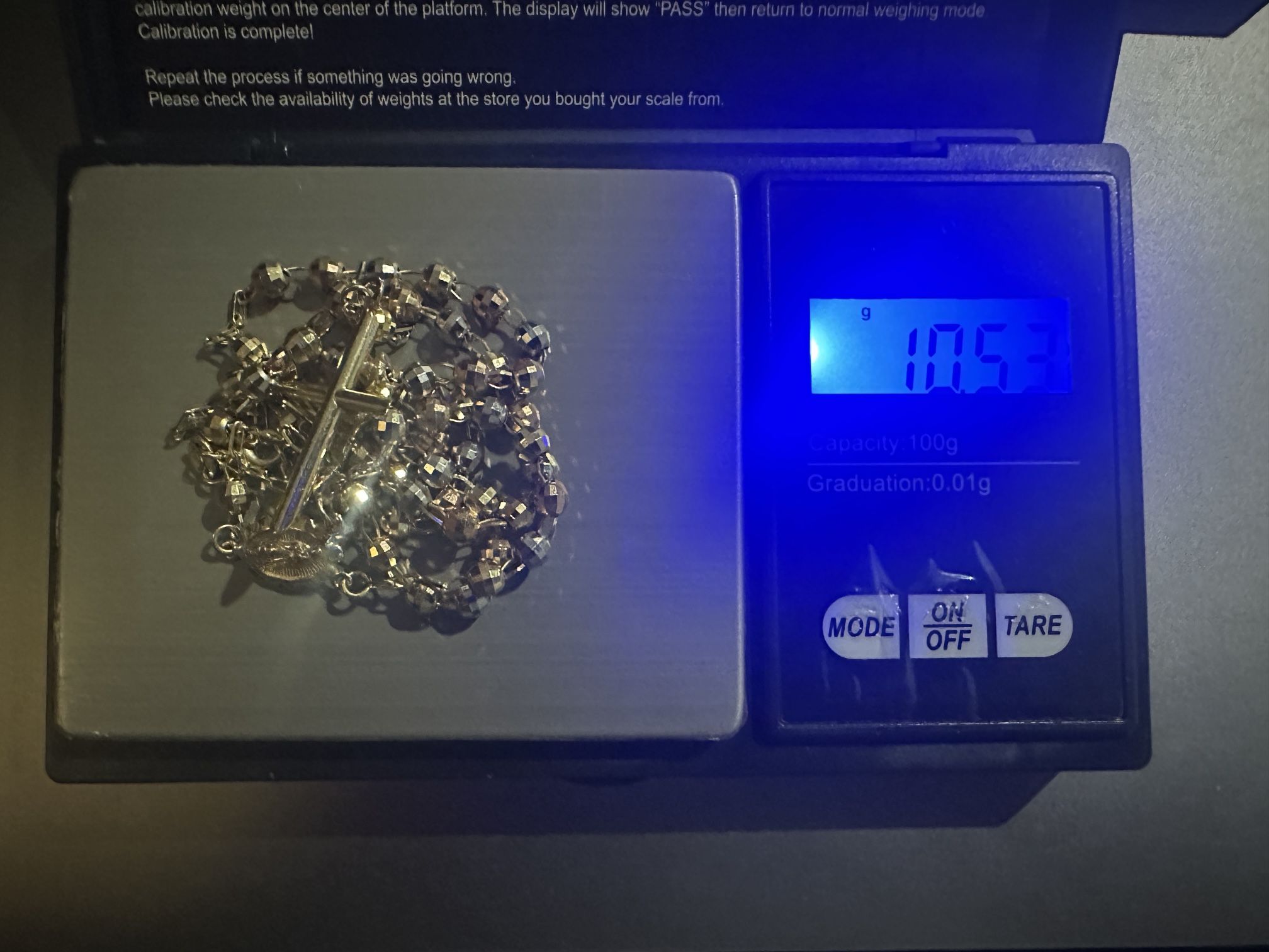 14k Gold Rosary - About 14 Inches In Length