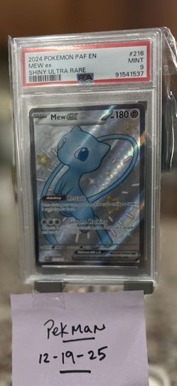 2024 Pokemon PAF EN MEW eX  #216 Shinny Ultra Rare PSA 9 (PRICE IS FIRM)