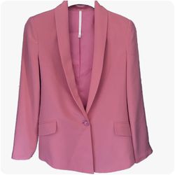 Truth And Pride 100% silk blazer jacket bright Pink Women’s Sz Small