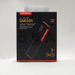 New Western Digital WD 2280mm Black SN850X 1TB PCIe Gen 4 x4 SSD WDBB9G0010BNC-W