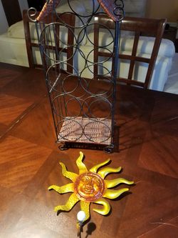 Wine rack & metal art holder