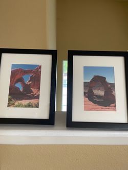 Set of 2 Framed Desert Arch Photography Prints
