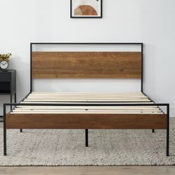 New in box Full size Rest Haven Ashland Metal and Wood Platform Bed