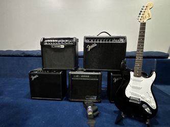 Music equipment, Fender guitar, amps and accessories