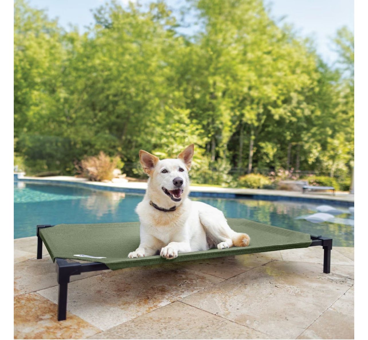 Coolaroo, Heat-shield Cooling Fabric Elevated Dog Bed, Large 