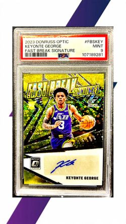 2023 Keyonte George Donruss Optic Fast Break Signatures Auto PSA 9 (LOW POP 5) – Utah Jazz