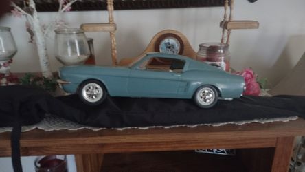 intage 1967 Ford Mustang 2+2 Fastback Battery Toy Car with Original Box - Works Great!