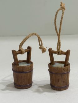 Thomas Kinkade Hawthorne Village Nativity Collection Water Buckets - Set of 2