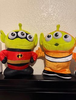 DISNEY PIXAR REMIX PLUSH TOY STORY ALIEN PLUSH AS MR. INCREDIBLE AND NEMO PLUSH