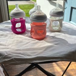 4 Glass Baby Bottles
