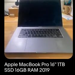 16 Inch MacBook Pro 1tb Year 2019 Price Touch Bar