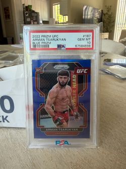 Arman Tsarukyan Blue Prizm Rookie Card PSA 10