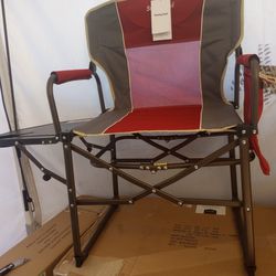 New SUNNYFEEL Camping Directors Chair, Heavy Duty,Oversized Portable Folding Chair with Side Table.