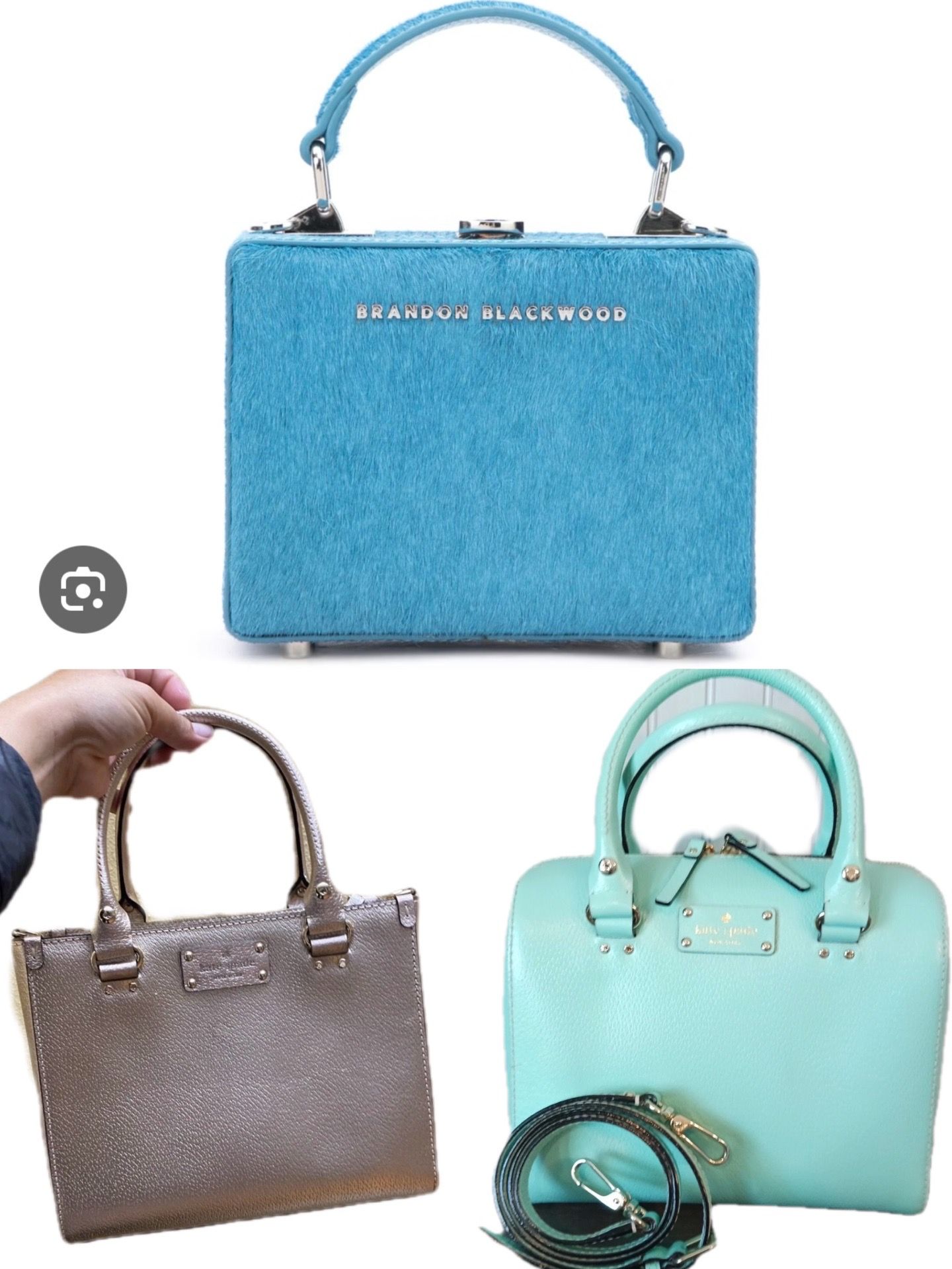 Lot of 3 Purse Kate Spade Alyssa Wellesley Brandon Blackwood Mini Kendrick