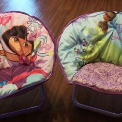 2 Never Used Mini Toddler Saucer Chairs