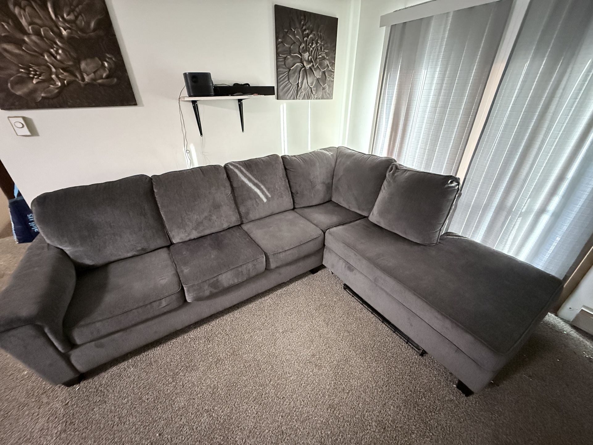 Gray L Shape Sofa