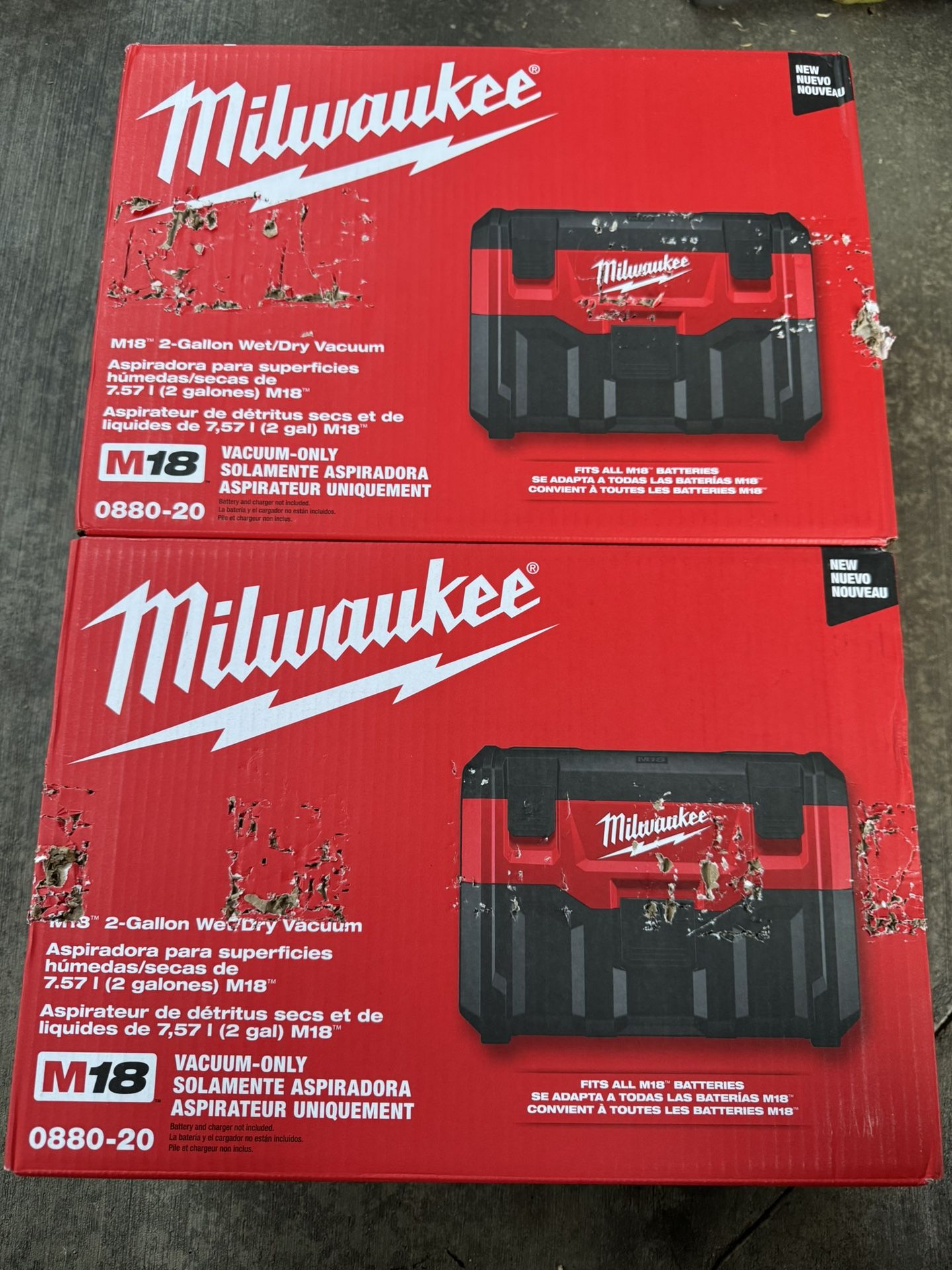 Vacuum 2 Ga Milwaukee M18 (each) (firm Price)