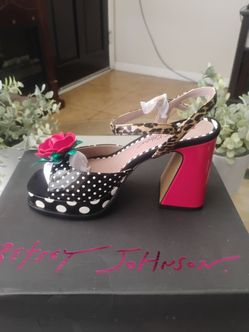 Betsey Johnson Platform Heels with Rose Detail