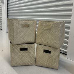 Crate & Kids Storage Bin. 4 counts. Handwoven rattan. Kids toys storage