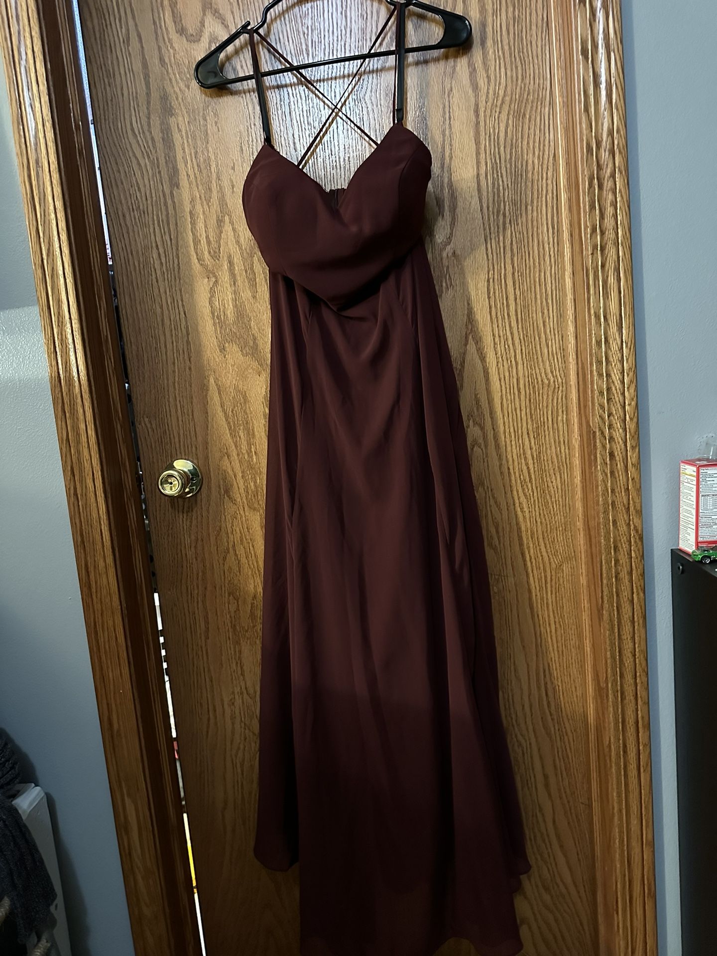 Maroon Strappy Dress