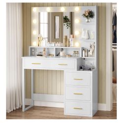 Tiptiper White Makeup Vanity