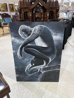 Original Abstract Oil Painting Canvas Expressionist Spiderman