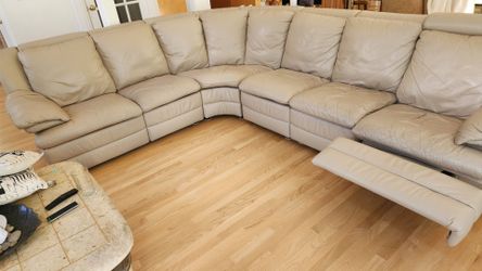Sectional Light tan leather
