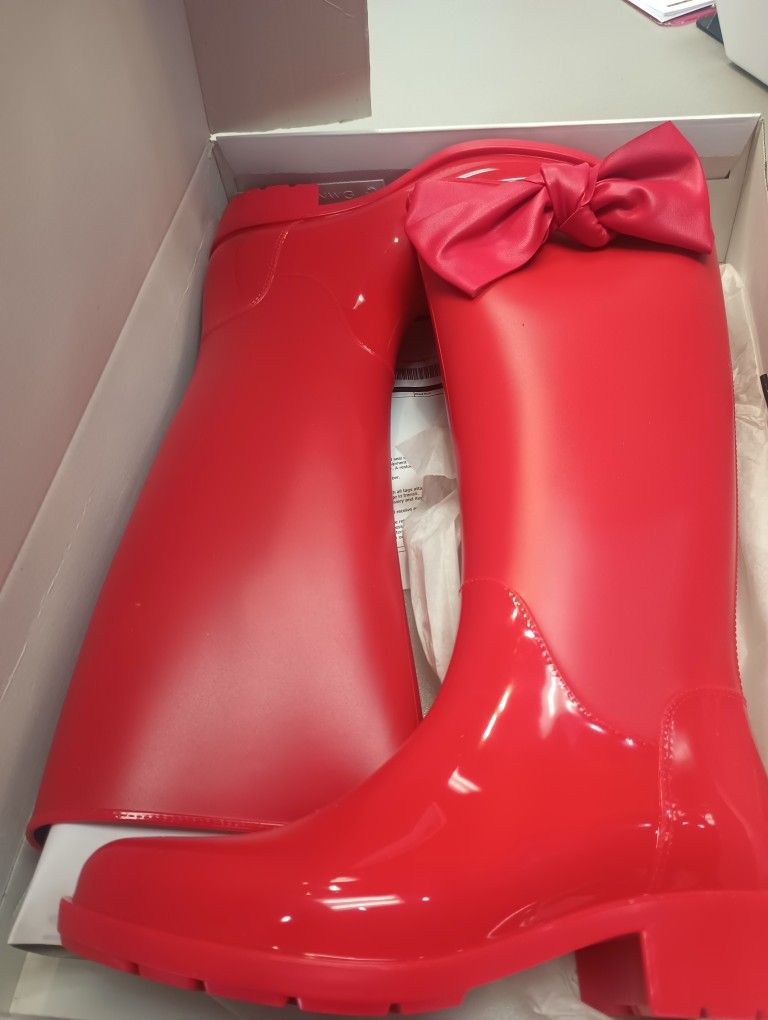 Nine West ,Rain Boots, Red Sz 8.5