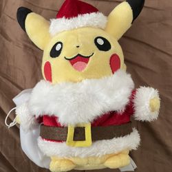 2014 Pokemon Center Santa Pikachu Christmas Poke Plush
