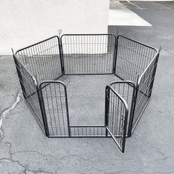 (NEW) $70 Heavy Duty 24” Tall x 32” Wide x 6-Panel Pet Playpen Dog Crate Kennel Exercise Cage Fence Play Pen 
