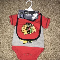 NHL Reebok 3 piece bodysuit set 0-3m