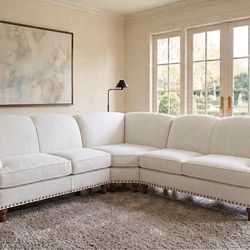 Arhaus English Roll Arm Corner Sectional