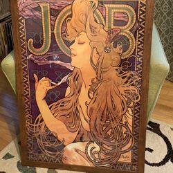 Framed Large JOB Alphonse Mucha Print 