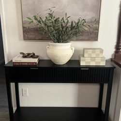 Black console table