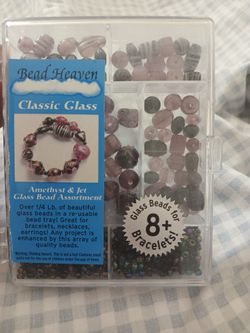 Amethyst glass beads