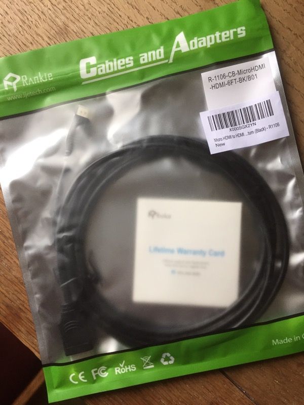 Mini HDMI to HDMI cable