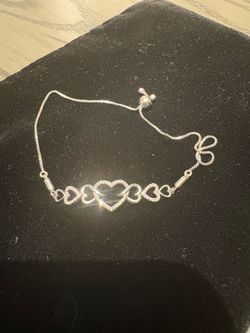 Diamond Heart Bolo Bracelet