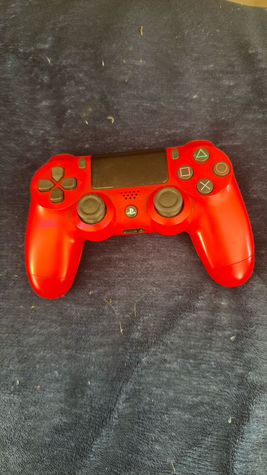 red PS4 controller