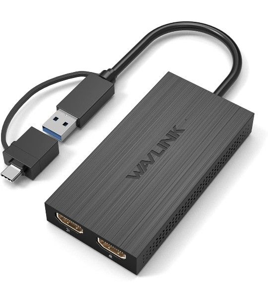 WAVLINK USB 3.0 USB C To HDMI Adapter for Dual Monitor/Projector/HDTV