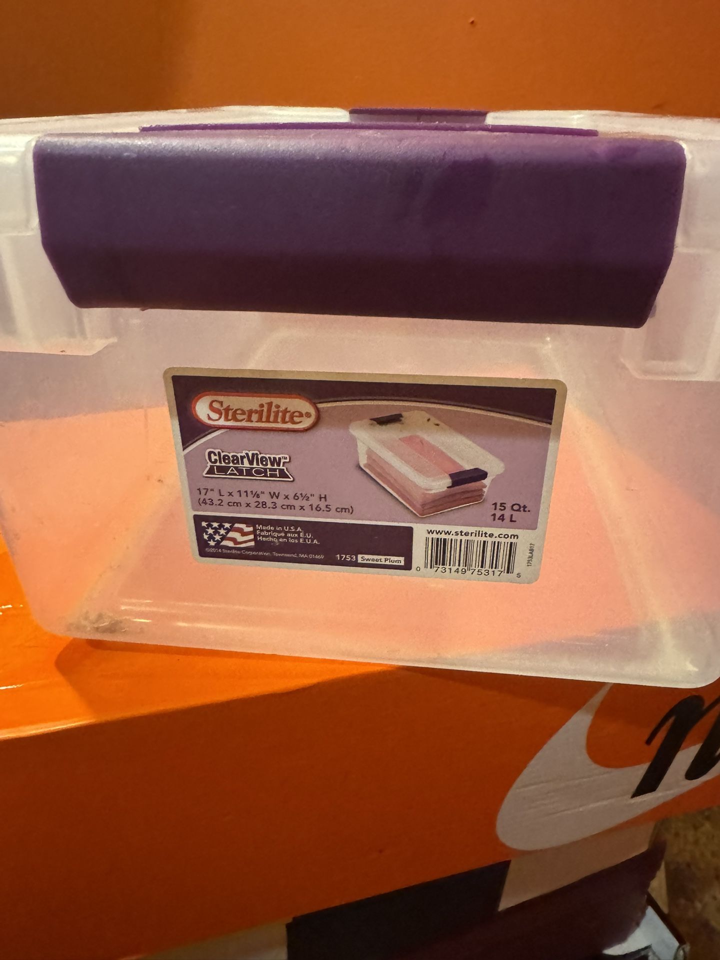 Sterilite ClearView Latch Box line. The 15 Quart ClearView