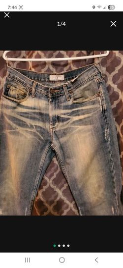 🔥 Armani Exchange Designer Men's Jeans – Size 30x30 – Boot Cut – Distressed Style - ONLY $40